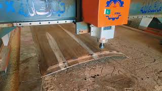 CNC Machine move on Arc Wood pcs۔ دو انچ موٹے پیس پر سی این سی کیسے کام کرتی ہے [upl. by Scharaga]