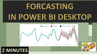 Forecasting in Power BI desktop Tutorial [upl. by Htebasil]