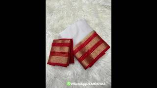 Organza silk sarees with zari border ₹799 only [upl. by Godbeare]