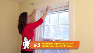 How to install the Frost King Shrink Window Insulation Kit [upl. by Yatzeck]