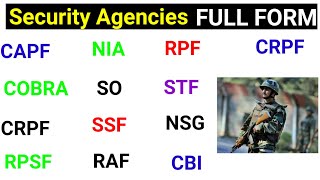 COBRA STF CAPF NIA RPF CRPF SSF NSG RPSF CBI NIA का Full Form [upl. by Artimed]