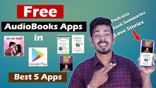 Free Audiobook apps  Best 5 Audiobook Apps in Play Store [upl. by Lemahs]