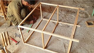 Amazing Skill of making Cage of birds from wood [upl. by Rosemarie]