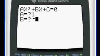 Quadratic Equations on the TI83 TI84 [upl. by Cynara]