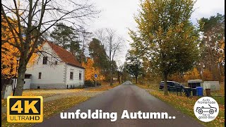 ASMR Late autumn countryside road driving in Germany [upl. by Cleodel118]