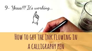 How to get the ink flowing in a calligraphy pen by Manuscript [upl. by Jodi352]