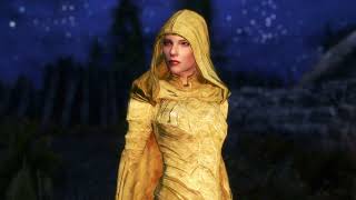 Skyrim Mod SE  Gold Nightingale  Armor Full Set  PS4XBOX1 [upl. by Jessa]