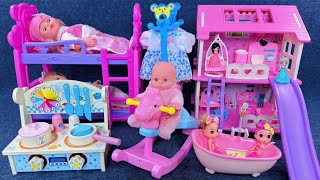 15 Minutes Satisfying with Unboxing Cute Princess Villa Playset，Bunk Beds Toys Review  ASMR [upl. by Adnalu]