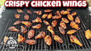 Smoked Crispy Chicken Wings On The Pit Boss Pro Series 850 2024 [upl. by Aidyl542]