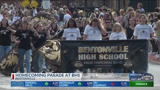 Bentonville High School hosts homecoming parade [upl. by Murrell889]