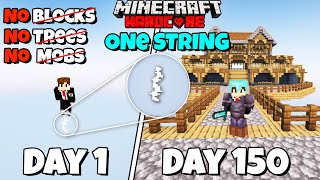 I Survived 100 Days on One String Minecraft Hardcorehindi [upl. by Nnyrat514]