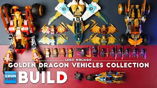 LEGO Speed Build Ninjago Golden Dragon Vehicles Collection  LEGO Ninjago 2022  Beat Build [upl. by Anitsrihc]