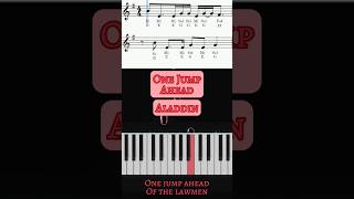 Aladdin  One Jump Ahead Piano Cover Aladdin OneJumpAhead BradKane PianoShorts Tutorial Disney [upl. by Drahser767]