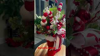 Christmas Santa boot arrangement christmas merrychristmas Santa wildflowerla [upl. by Asaph541]