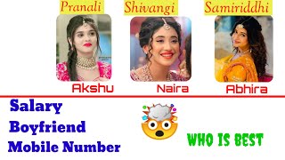 Naira Vs Akshu Vs Abhira Comparison 🤯 Shivangi Joshi  Pranali Rathore  Samiriddhi Shukla  yrkkh [upl. by Rosie227]