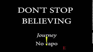 DONT STOP BELIEVING JOURNEY Easy Chords and Lyrics [upl. by Narat247]