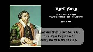 quotByrd Songquot by Joanna Forbes LEstrange SSApiano [upl. by Renick351]