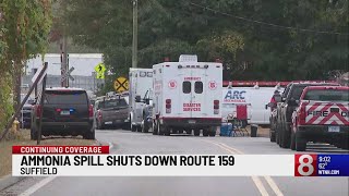 Ammonia spill in Suffield shuts down Route 159 [upl. by Primalia728]