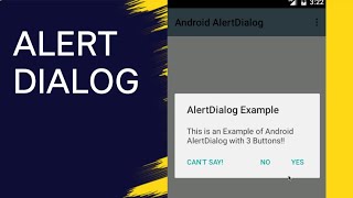 Alert Dialog android  dialogbox android  box Alert android  Alertdialog android studio [upl. by Enawtna]