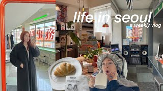 a quiet week in my life in seoul korea 🥐 haircut thrifting foreign bookstores a winter vlog [upl. by Nyrhtak]