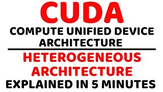 Heterogeneous Architecture ll CUDA ll CPU Vs GPU ll Explained in Hindi [upl. by Haisa]