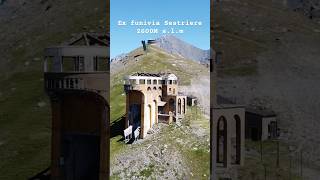 Stazione di arrivo ex funivia del sestriere a 2600M drone mountains abandoned fly [upl. by Niawd]