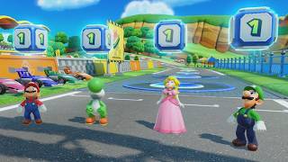 Super Mario Party Jamboree  RACECARS BOARD Roll em Raceway [upl. by Claudette]