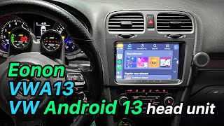 Eonon VWA13 Andriod 13 Wireless Car Play and Andriod Auto Head Unit Volkswagen Upgrade [upl. by Nimref]