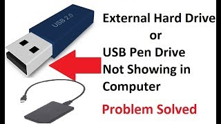 External Hard Drive or USB Pen Drive not showing in my computer [upl. by Eceirahs]