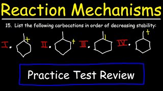 SN1 SN2 E1 E2 Reaction Mechanism  Test Review [upl. by Bayless]