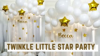 DIY Baptism Party Decoration  Christening  Simple amp Easy Twinkle Little Star Party [upl. by Sophy541]