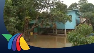 Daños en Tabasco por intensas lluvias  Noticias de Tabasco [upl. by Llig]