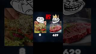 MEAT VS VEGAN MEAT EDIT meatlovers steak edit meateaters edit by ItzBanqRPlayz [upl. by Korfonta576]