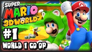 Super Mario 3D World Wii U  1080p CoOp Part 1  World 1 [upl. by Nylhtak484]