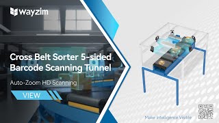 Cross Belt Sorter 5sided Barcode Scanning Tunnel [upl. by Eleahcim]