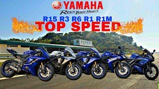 Yamaha R15 R3 R6 R1 R1M Top Speed 2019 [upl. by Rodama]