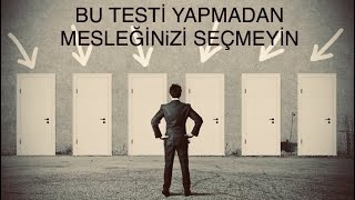 Meslek Belirleme Testi Meslek Seçme Testi [upl. by Dat74]