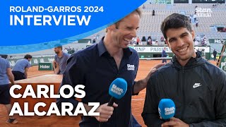 Carlos Alcaraz PostMatch Interview  Roland Garros 2024 [upl. by Hajin]