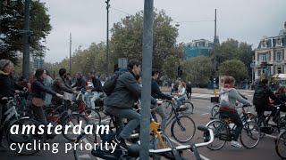 amsterdam  cycling priority in English with Marjolein de Lange [upl. by Ecreip969]