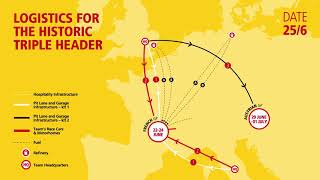 Formula 1 Triple Header Logistics Animation [upl. by Etsirk640]