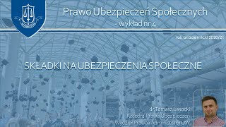 Składki na ubezpieczenia społeczne ubezpieczenia społeczne  wykład 4 [upl. by Atinra]