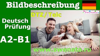 A2B1 DTZPrüfung I Thema Fernsehen I Bildbeschreibung I Deutsch Test [upl. by Peggie]