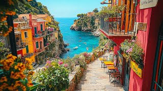 Summer Vibes with Positano Seaside Cafe Ambience  Relaxing Italian Music amp Bossa Nova to Happy Mood [upl. by Naejarual932]