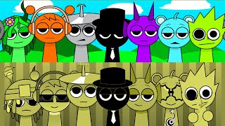 INCREDIBOX SPRUNKI  Sauceless Versions vs Mustard Versions [upl. by Enyrat]