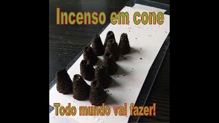 Como fazer incenso em cone natural [upl. by Esimaj]