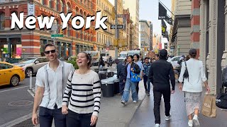 Walking The Streets Of New York   NYC 4k Night Walk  Manhattan Virtual Tour [upl. by Iniretake]