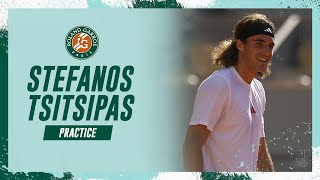 Stefanos Tsitsipas  Practice  RolandGarros 2023 [upl. by Ynneg]