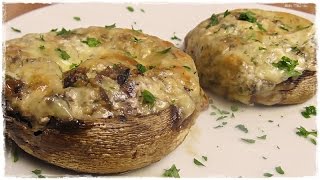 herzhafte GEFÜLLTE 🍄CHAMPIGNONS 🍄mit FRISCHKÄSE  Vegetarisch und Low Carb [upl. by Ellednek]