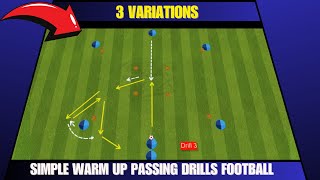 🎯Simple Warm Up Passing Drills Football  3 Variation [upl. by Brinson882]