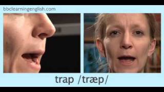 English Pronunciation 👄 Short Vowel  æ  ‘trap’ ‘stamp’ amp ‘back’ [upl. by Aicatan]